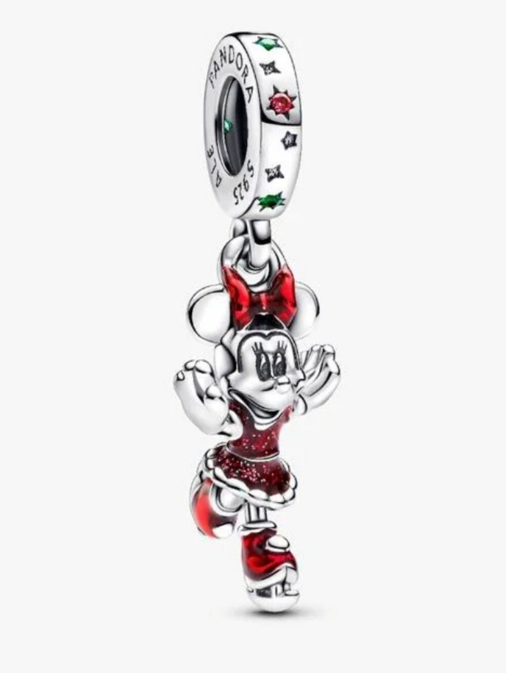 Authentic Pandora Minnie Mouse Ice Skating Dangle Charm Sterling silver - Picture 2 of 8